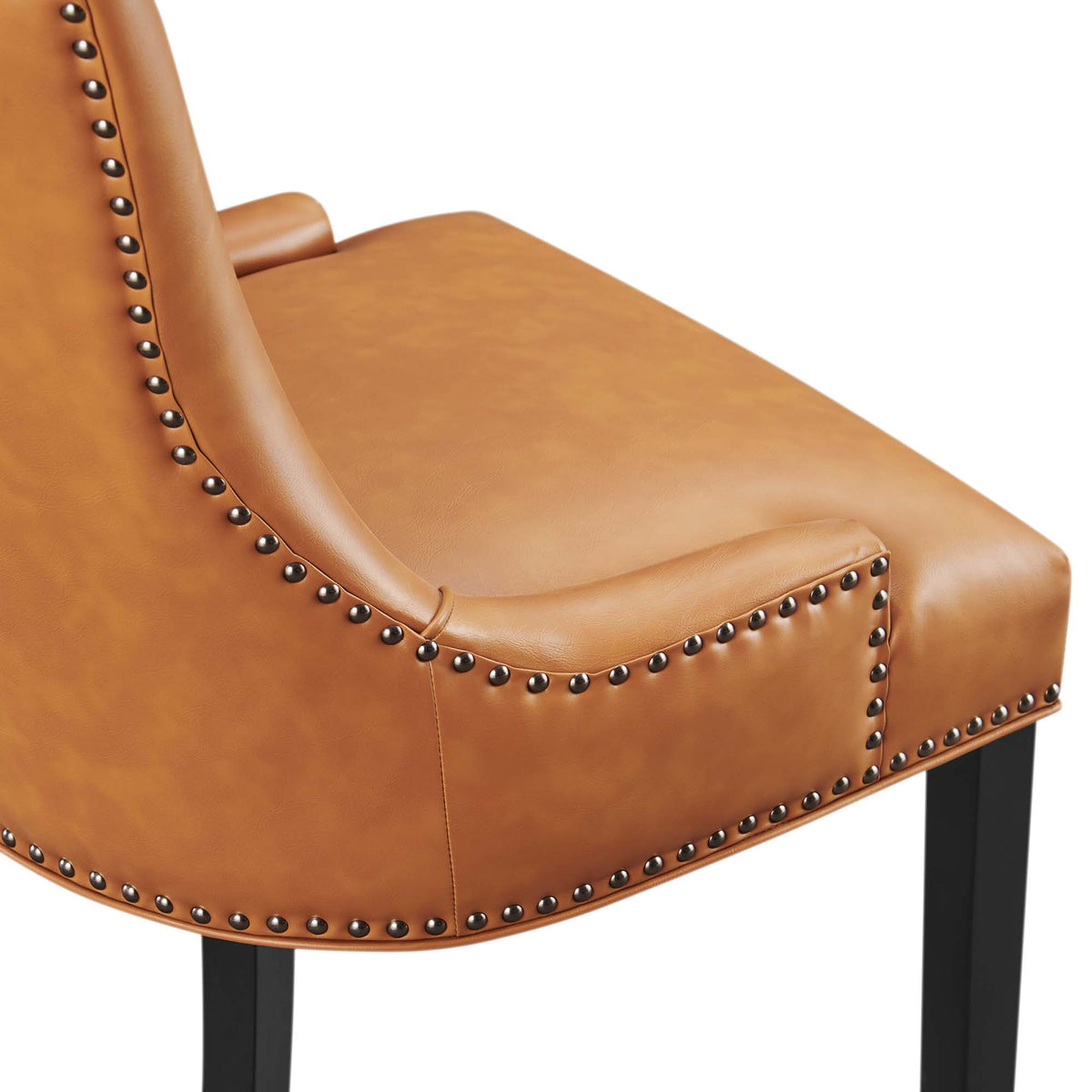 Marquis Vegan Leather Dining Chair - Tan