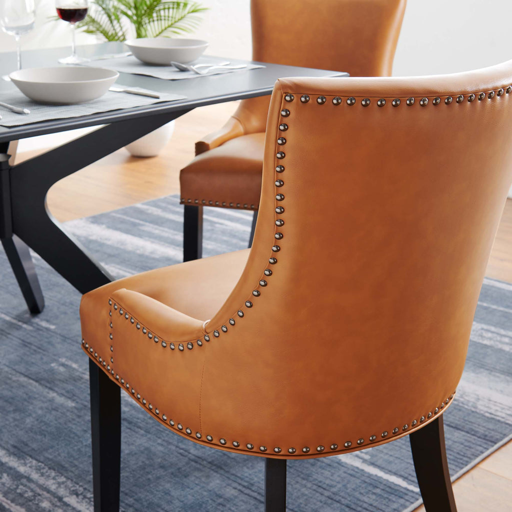 Marquis Vegan Leather Dining Chair - Tan