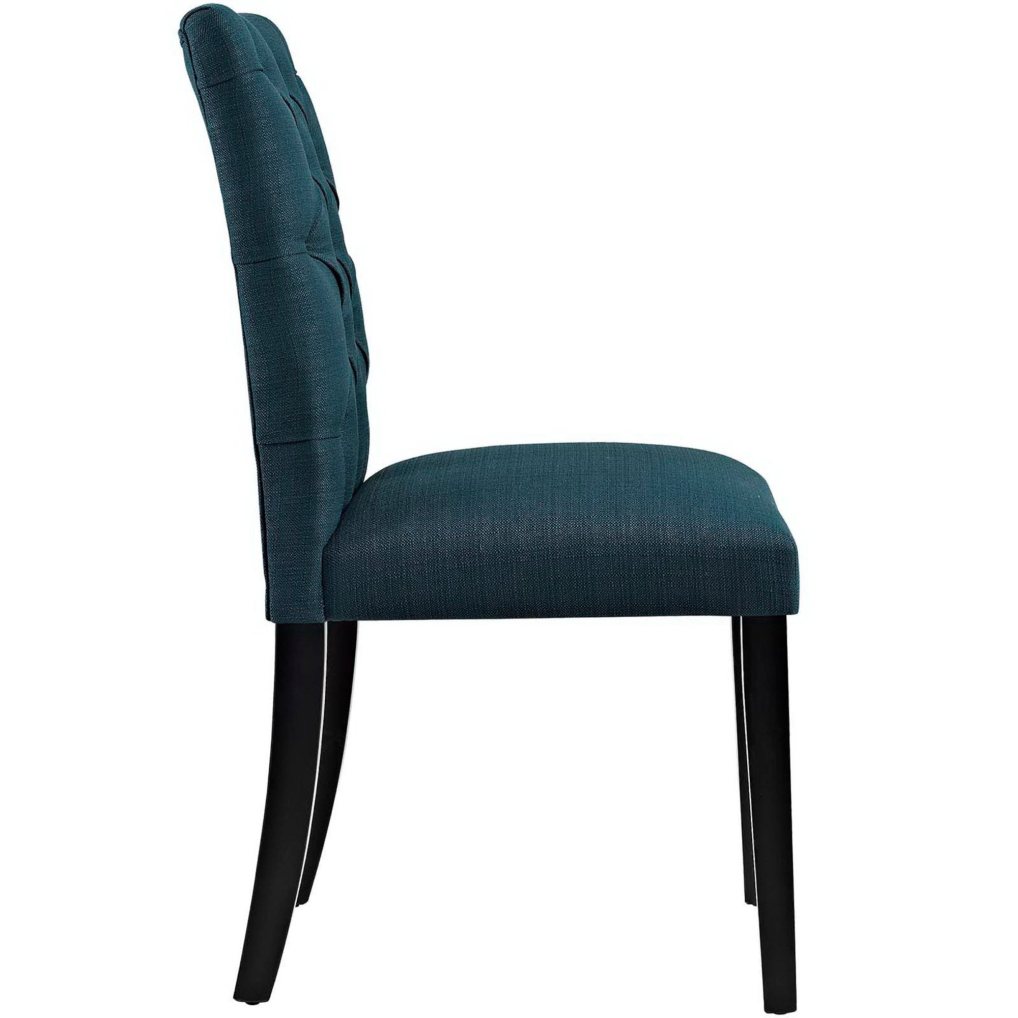 Duchess Button Tufted Fabric Dining Chair - Azure