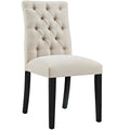 Duchess Button Tufted Fabric Dining Chair - Beige