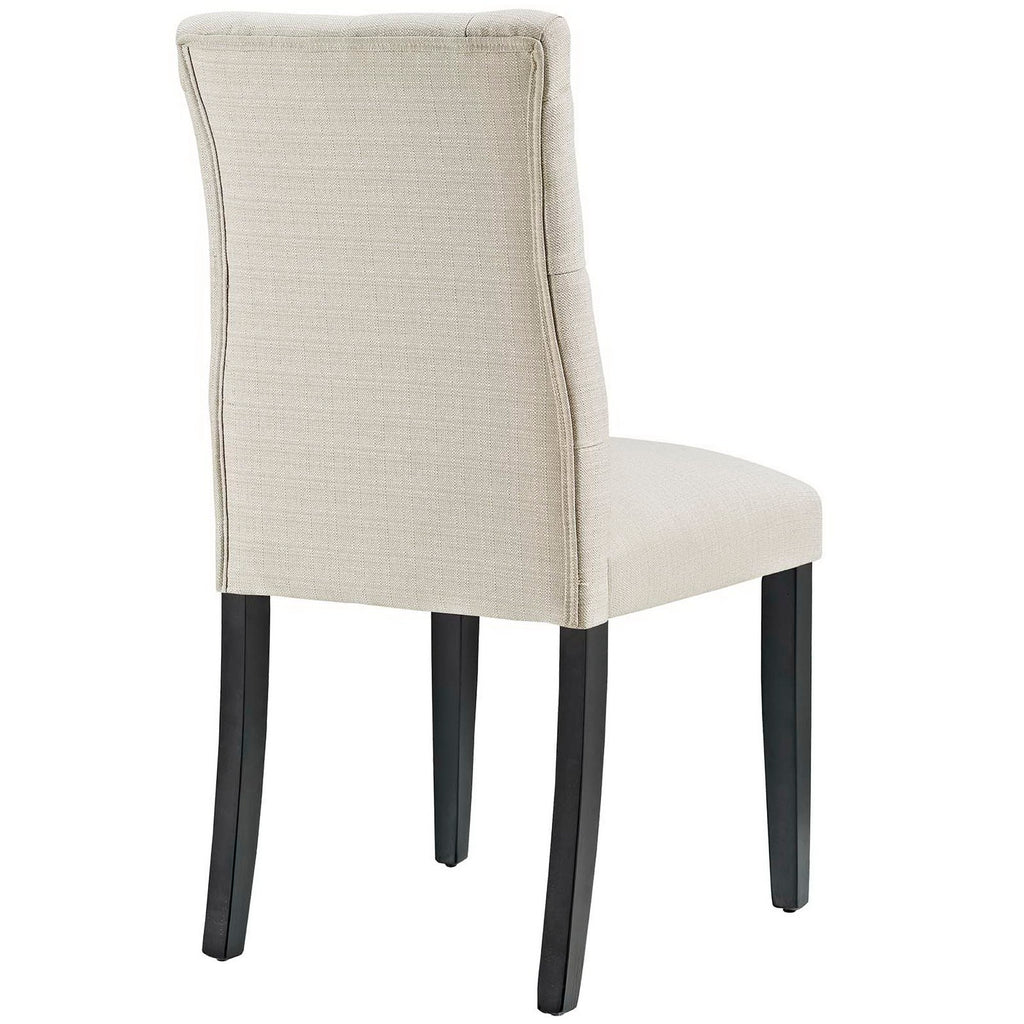 Duchess Button Tufted Fabric Dining Chair - Beige