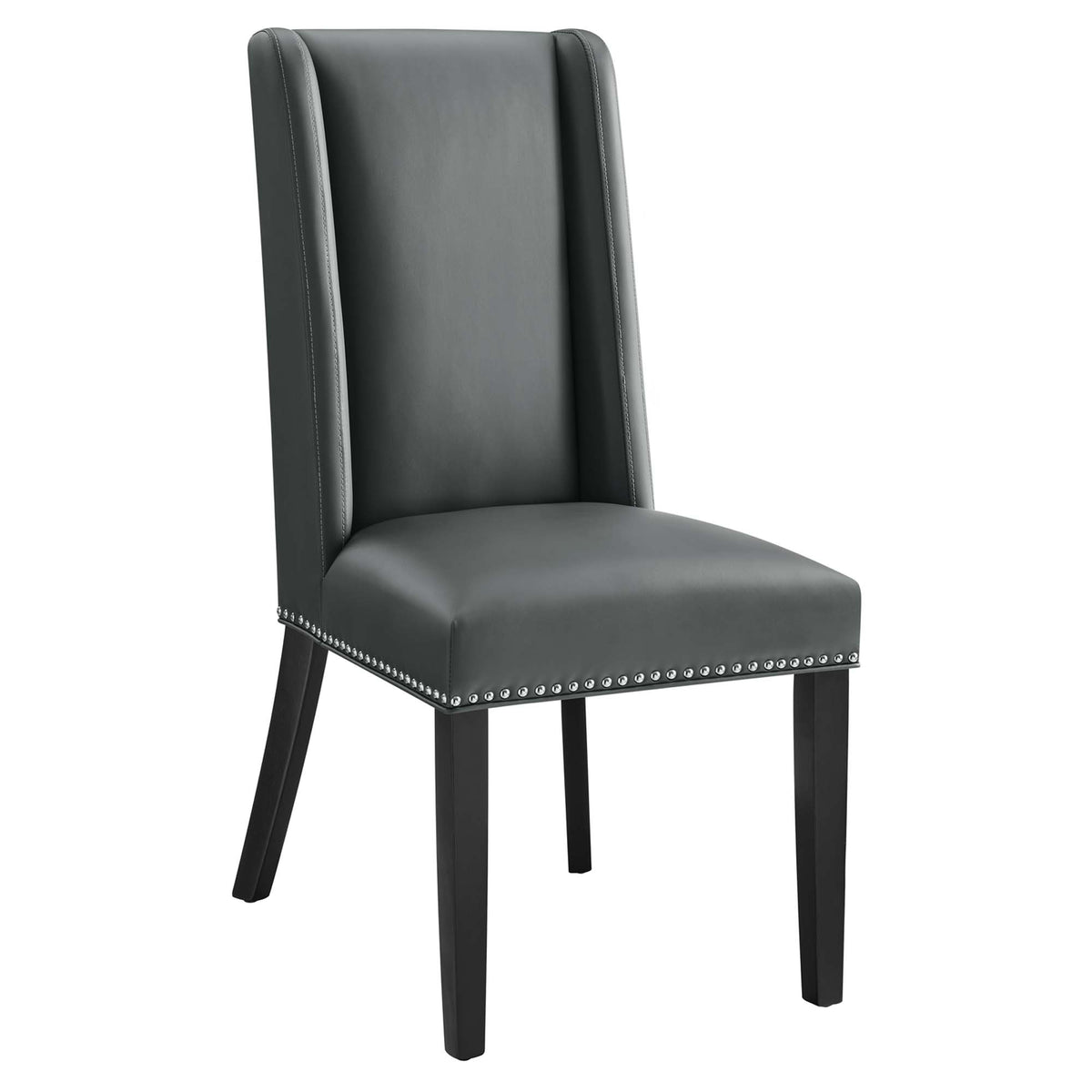 Baron Vegan Leather Dining Chair - Gray