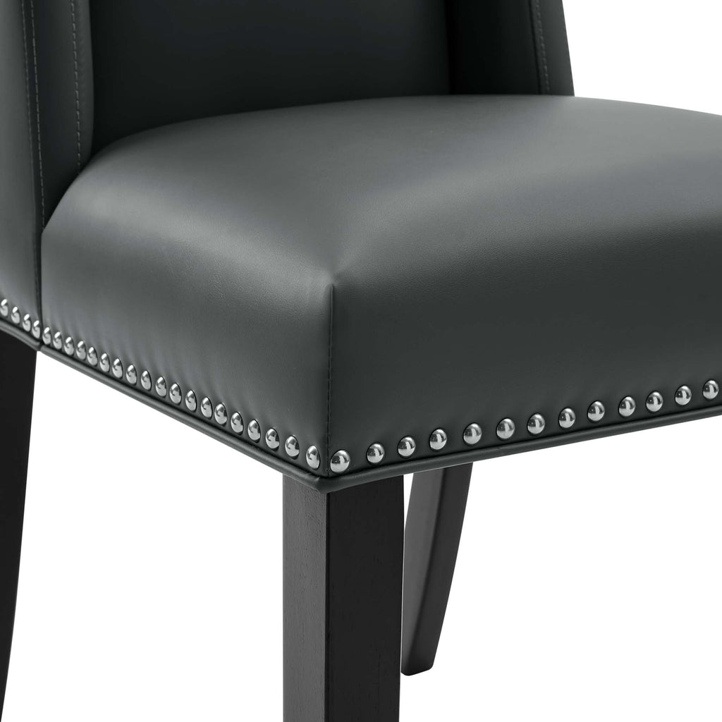 Baron Vegan Leather Dining Chair - Gray