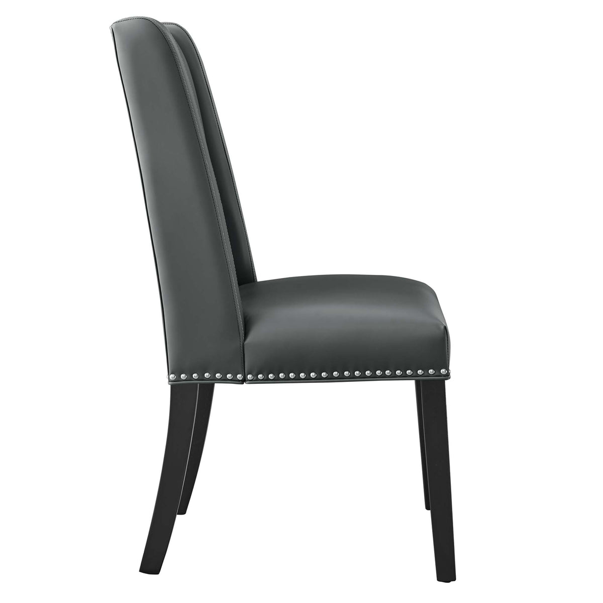 Baron Vegan Leather Dining Chair - Gray