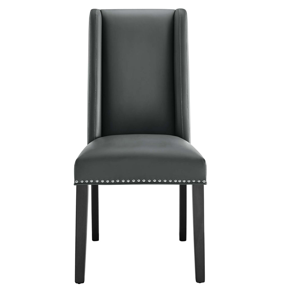 Baron Vegan Leather Dining Chair - Gray