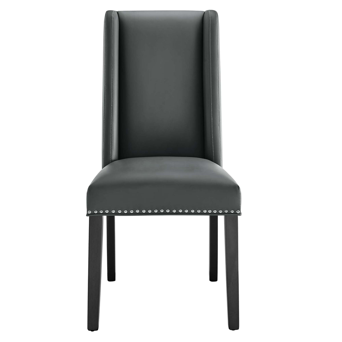 Baron Vegan Leather Dining Chair - Gray