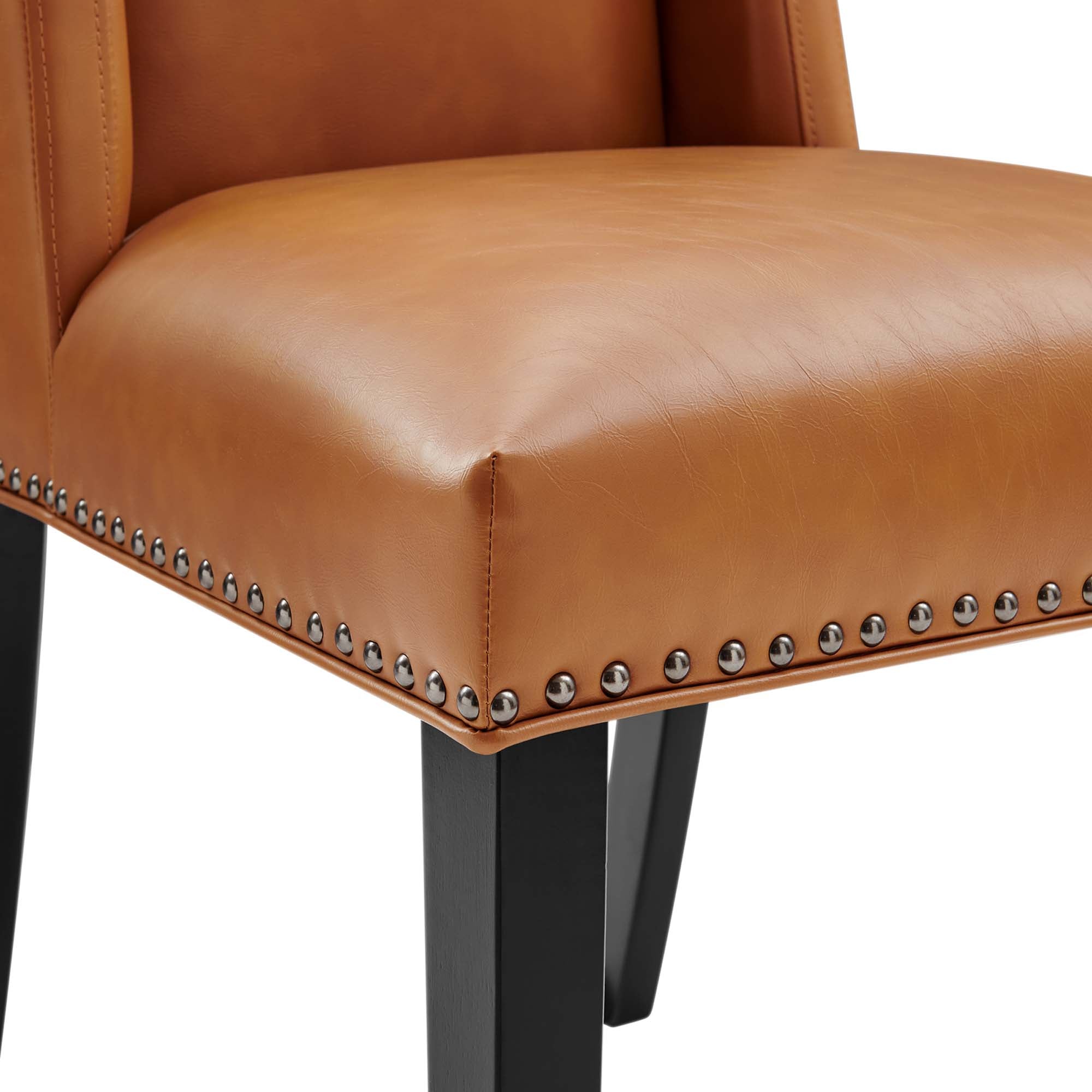 Baron Vegan Leather Dining Chair - Tan