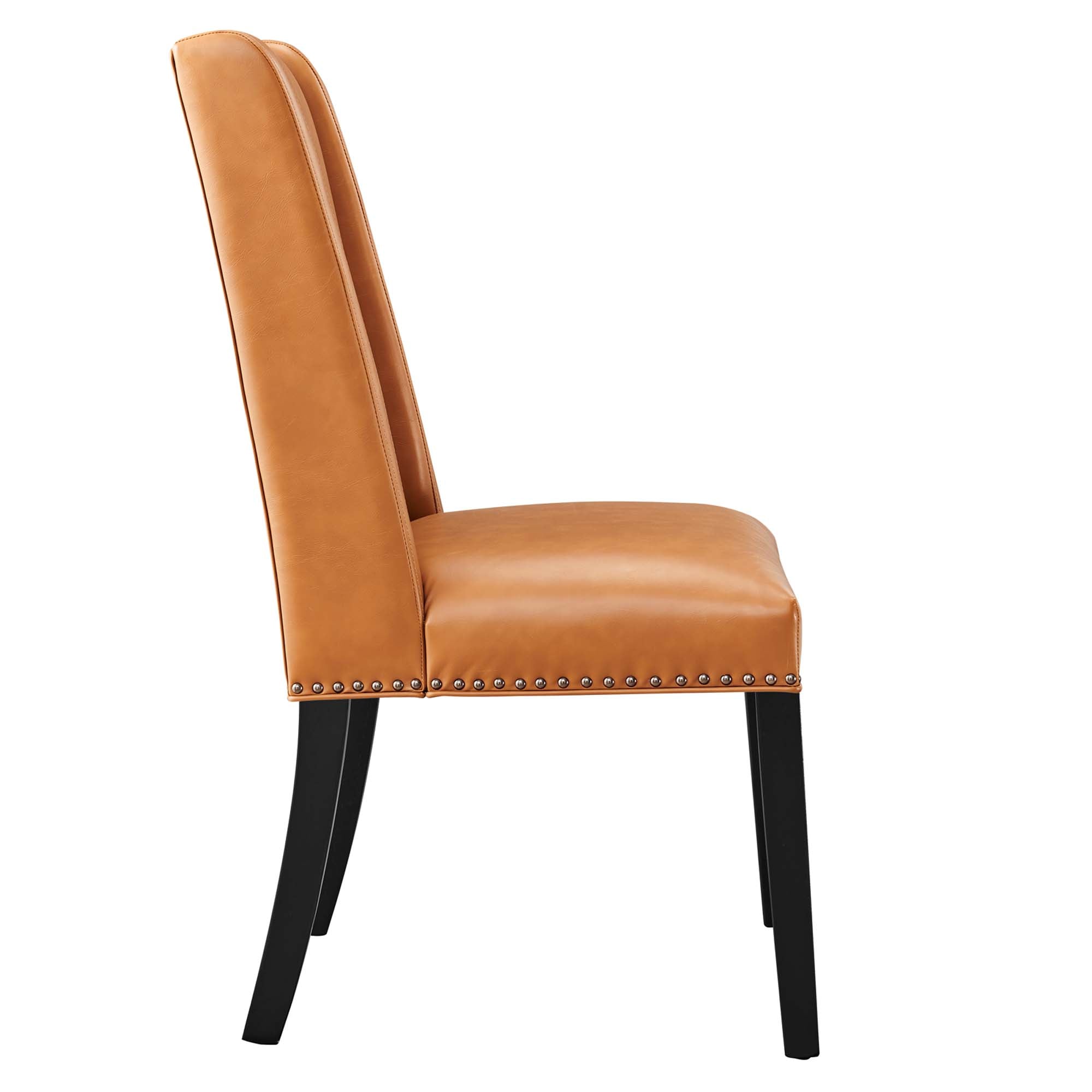 Baron Vegan Leather Dining Chair - Tan
