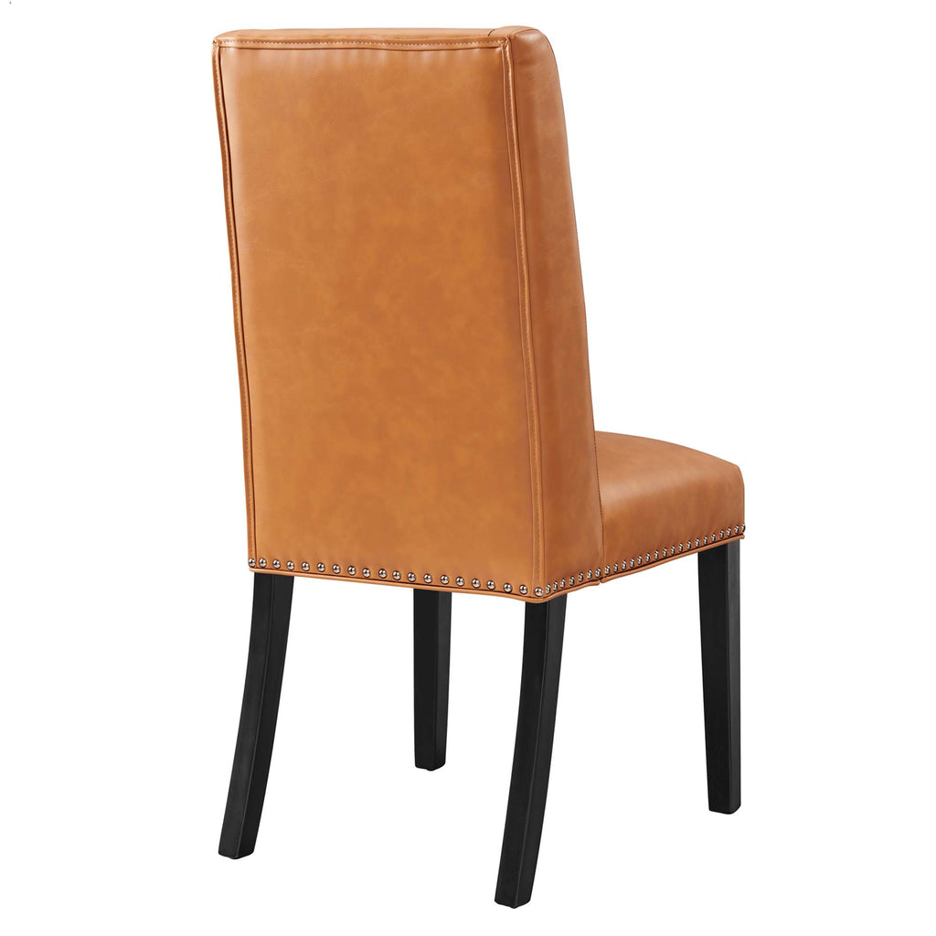 Baron Vegan Leather Dining Chair - Tan