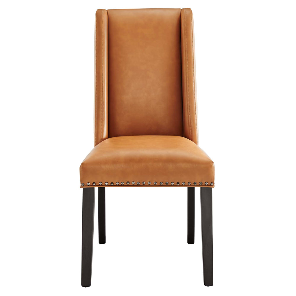 Baron Vegan Leather Dining Chair - Tan