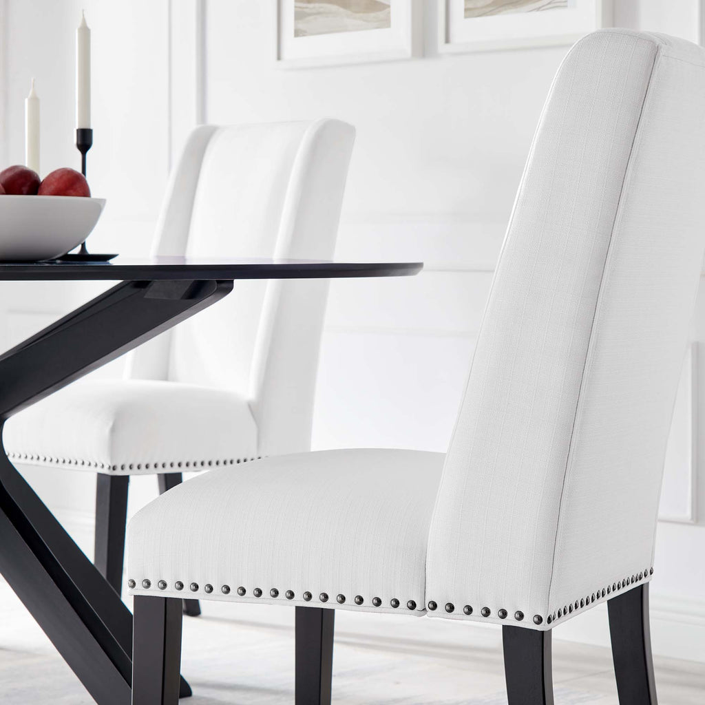 Baron Fabric Dining Chair - White