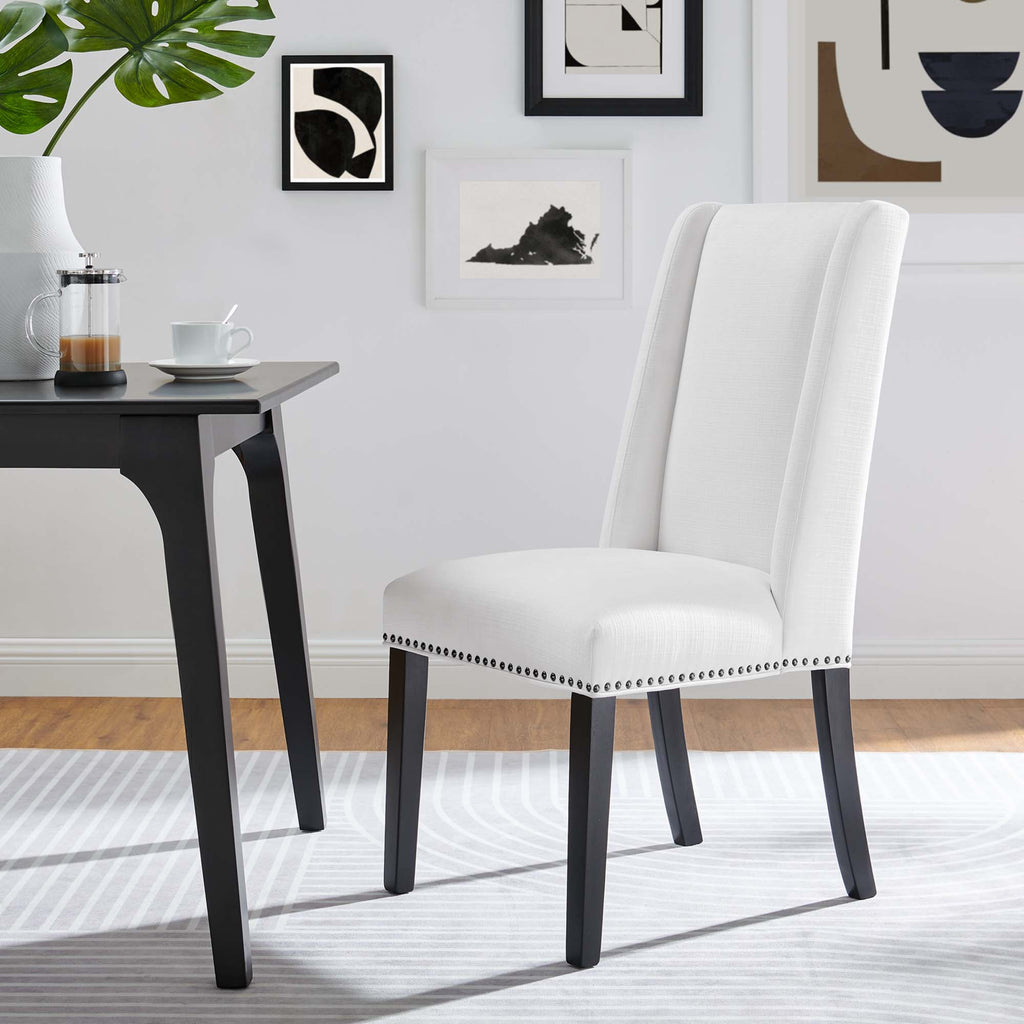 Baron Fabric Dining Chair - White