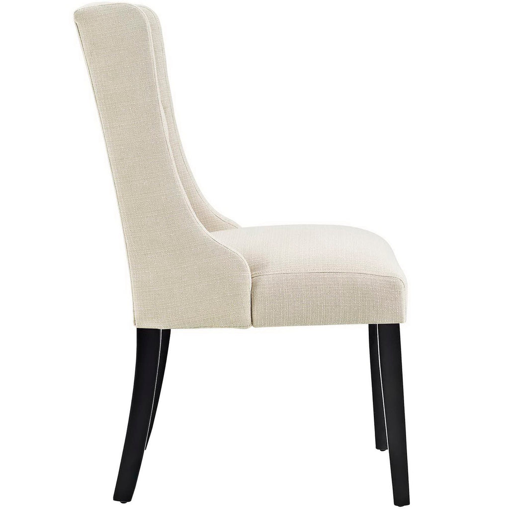 Baronet Button Tufted Fabric Dining Chair - Beige