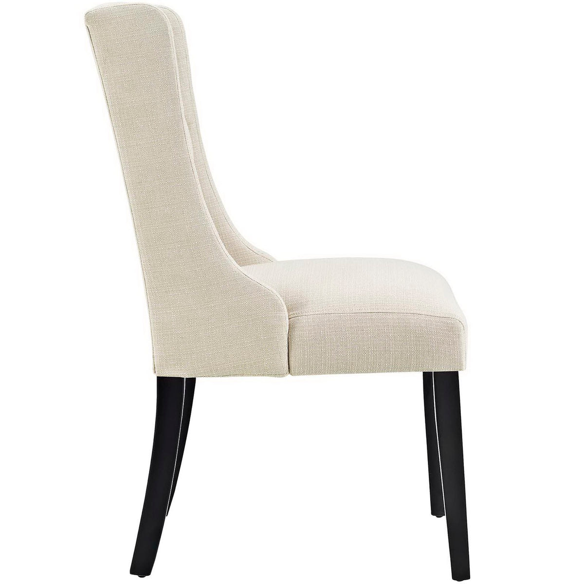 Baronet Button Tufted Fabric Dining Chair - Beige