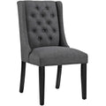 Baronet Button Tufted Fabric Dining Chair - Gray