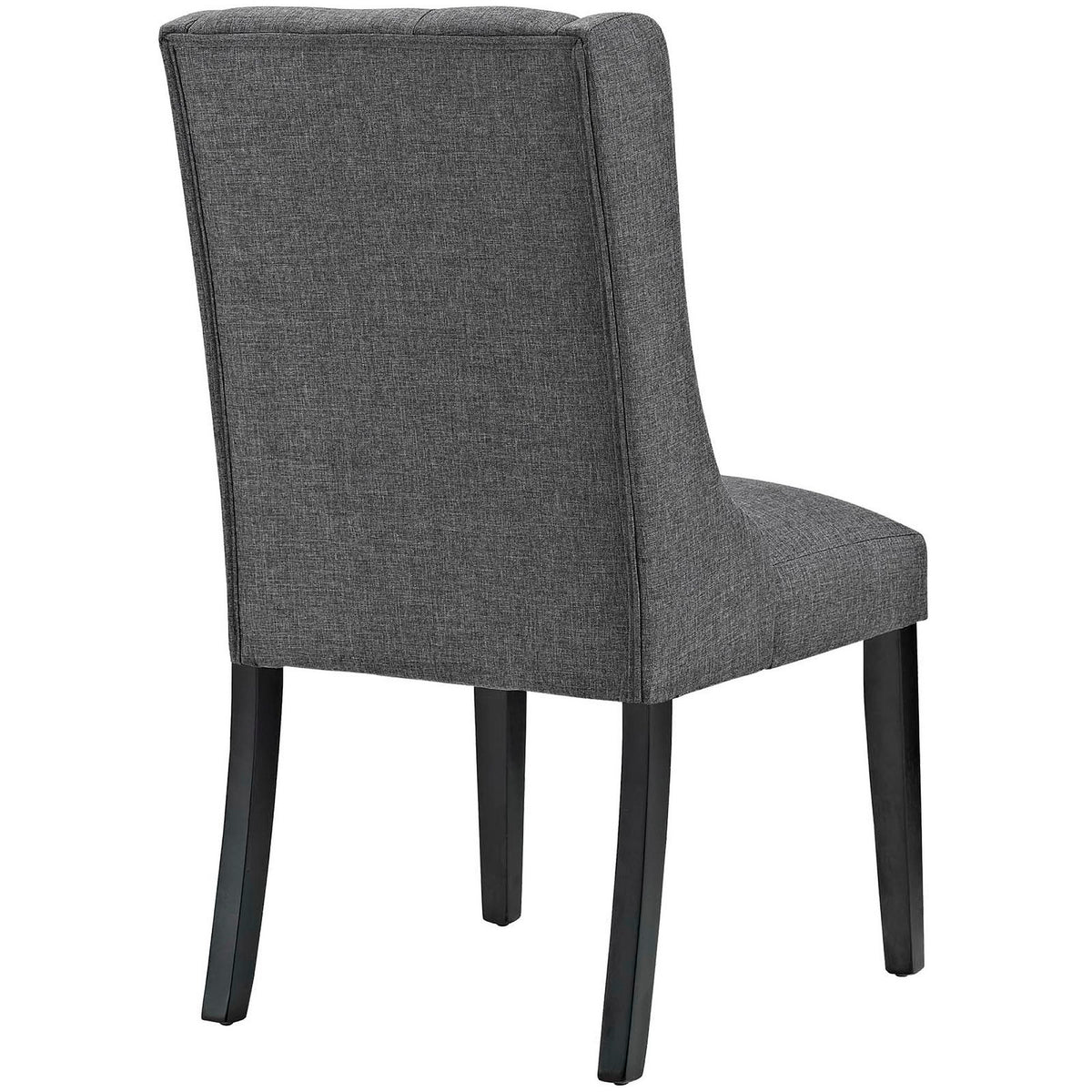 Baronet Button Tufted Fabric Dining Chair - Gray