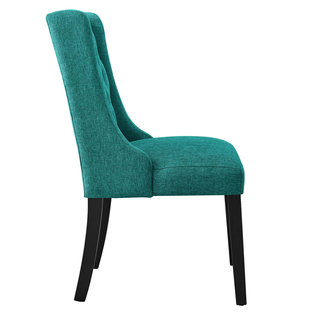 Baronet Button Tufted Fabric Dining Chair - Teal