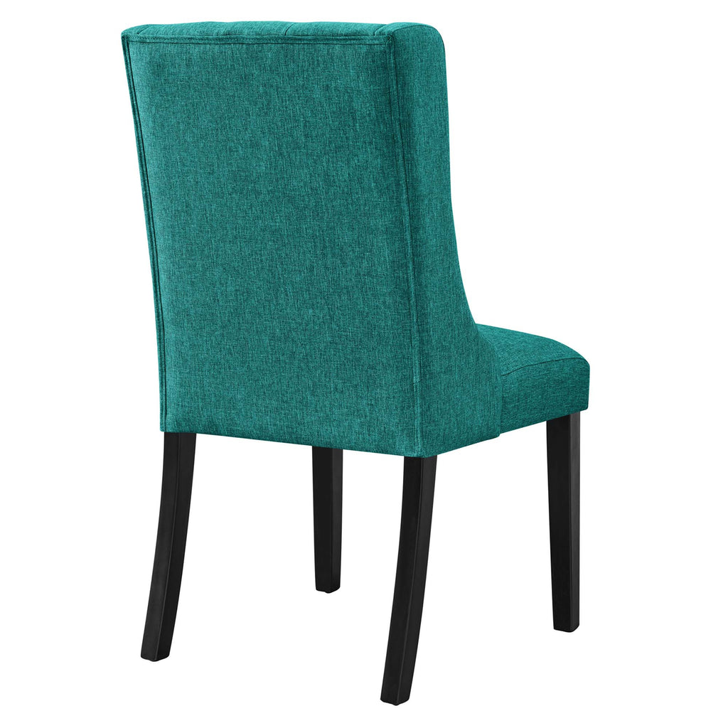 Baronet Button Tufted Fabric Dining Chair - Teal