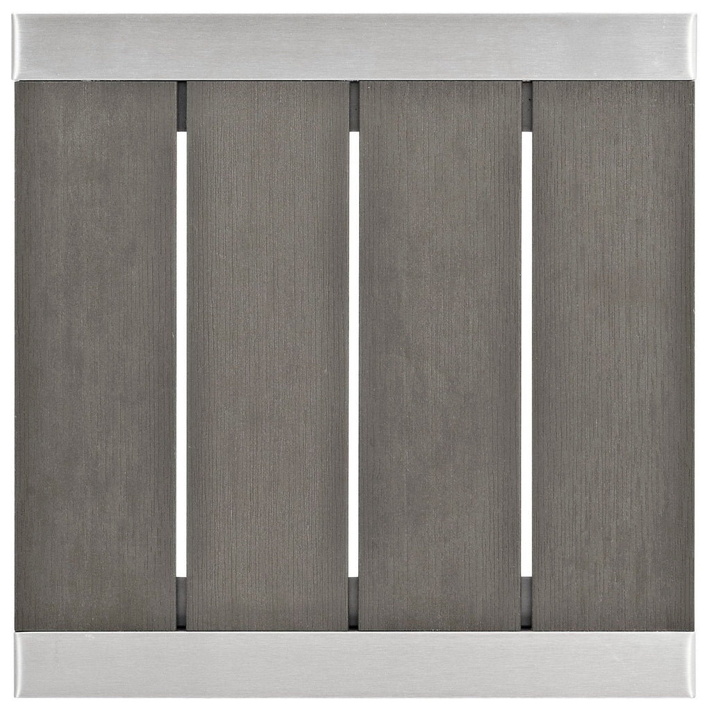 Shore Outdoor Patio Aluminum Side Table - Silver Gray