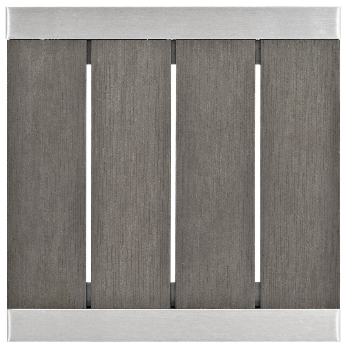 Shore Outdoor Patio Aluminum Side Table - Silver Gray