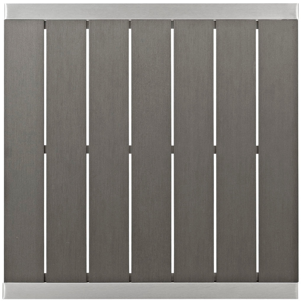 Shore Outdoor Patio Aluminum Bar Table - Silver Gray