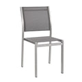 Shore Outdoor Patio Aluminum Side Chair - Silver Gray