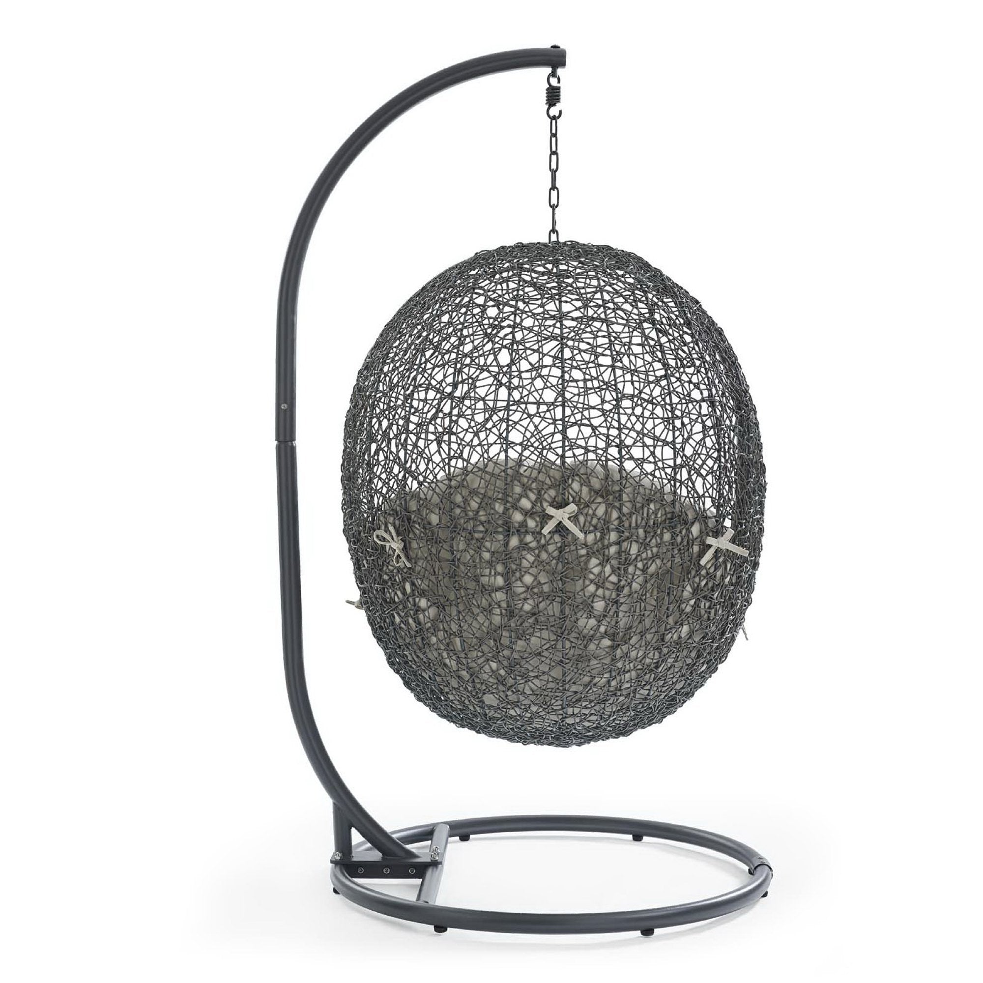 Hide Outdoor Patio Swing Chair With Stand - Gray Beige