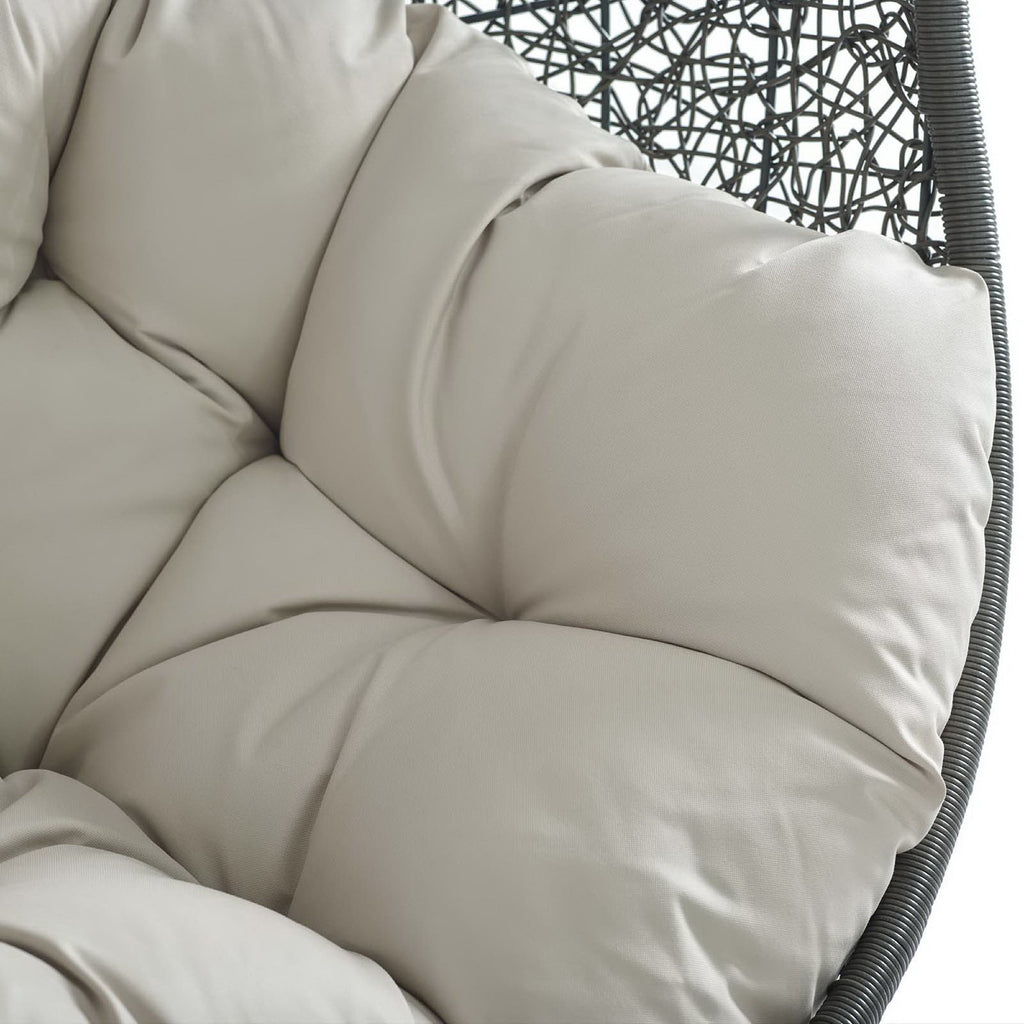 Hide Outdoor Patio Swing Chair With Stand - Gray Beige