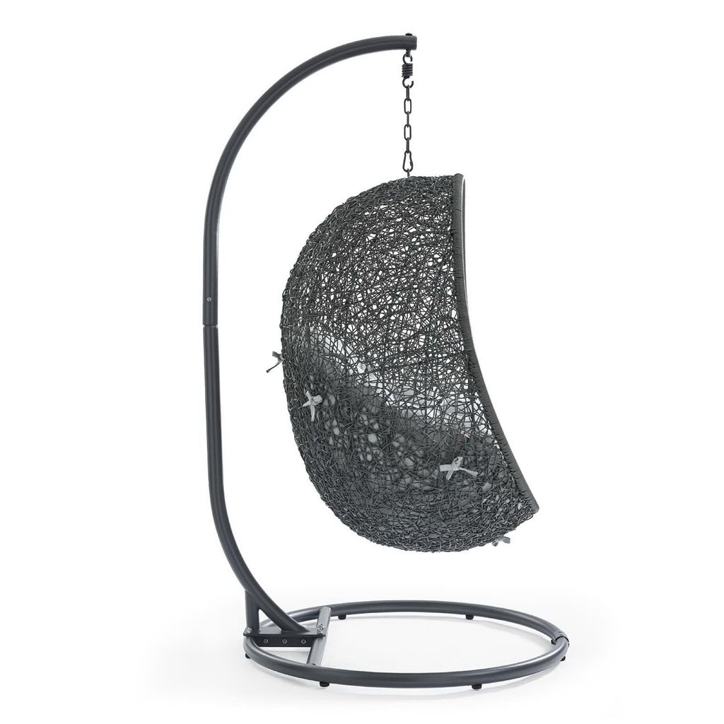 Hide Outdoor Patio Swing Chair With Stand - Gray