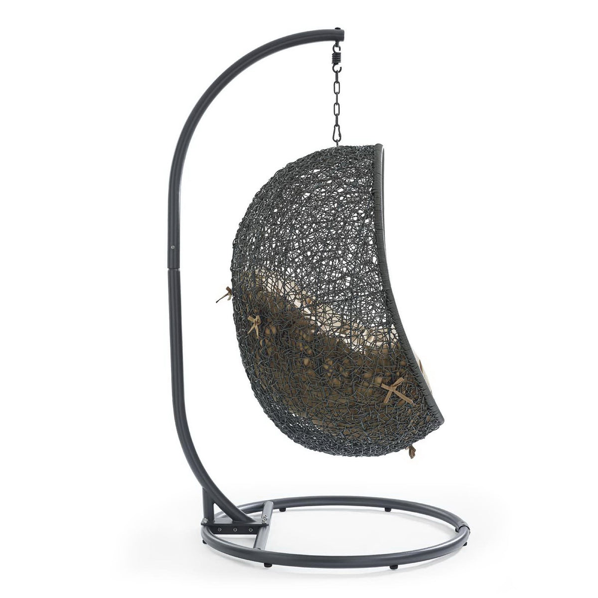 Hide Outdoor Patio Swing Chair With Stand - Gray Mocha