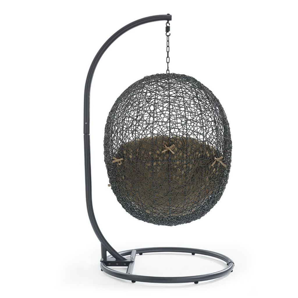 Hide Outdoor Patio Swing Chair With Stand - Gray Mocha