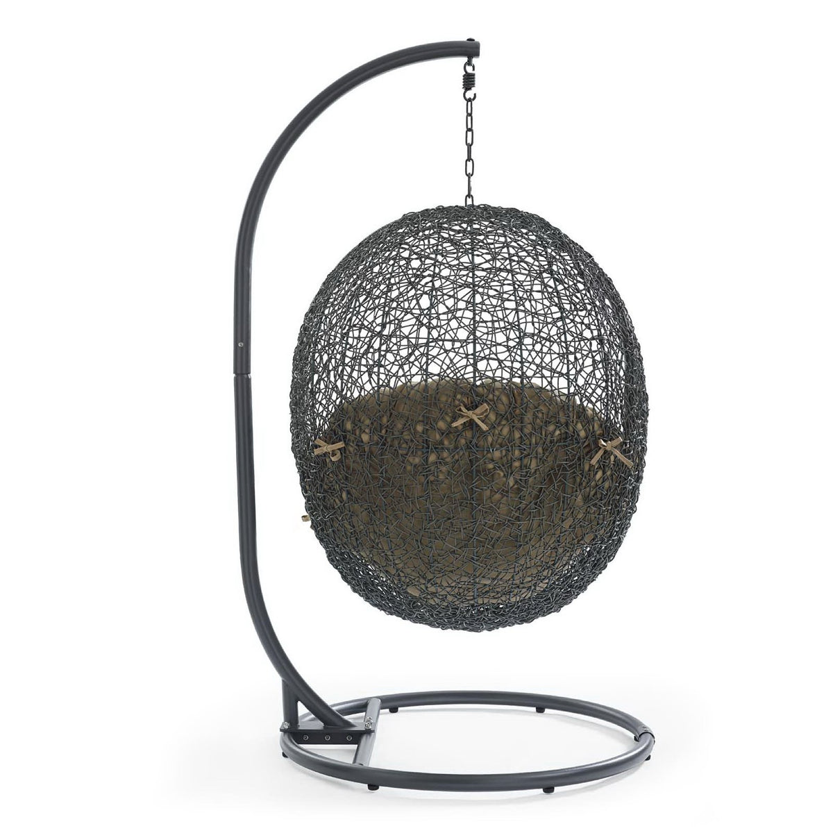 Hide Outdoor Patio Swing Chair With Stand - Gray Mocha