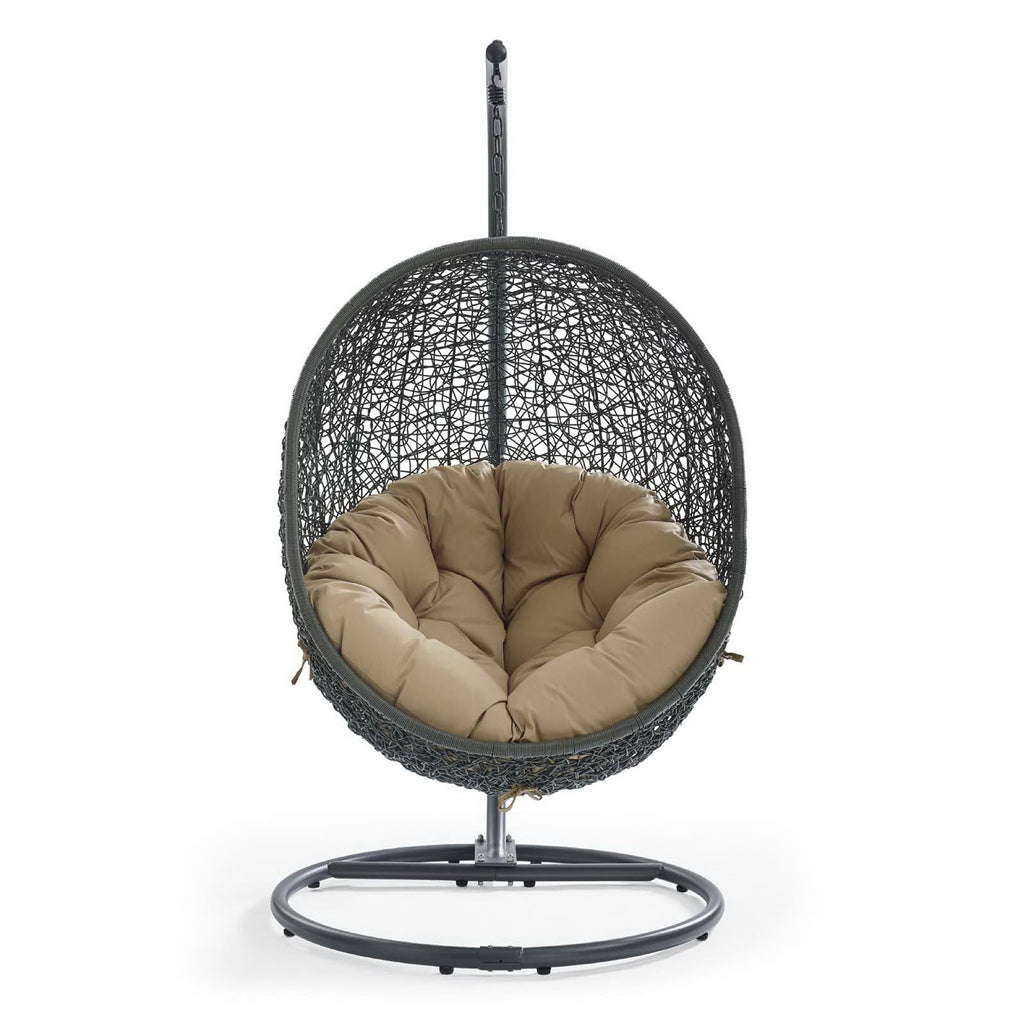 Hide Outdoor Patio Swing Chair With Stand - Gray Mocha