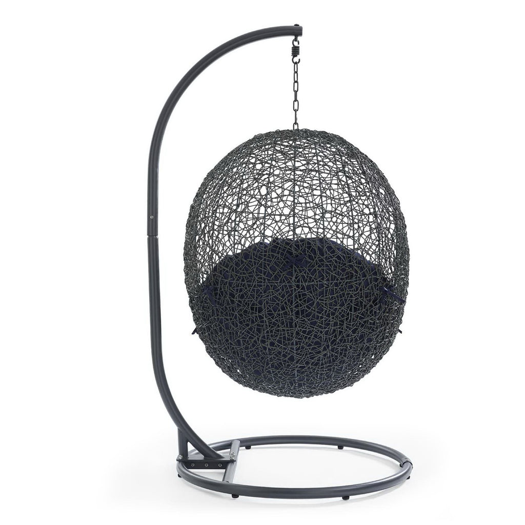 Hide Outdoor Patio Swing Chair With Stand - Gray Navy