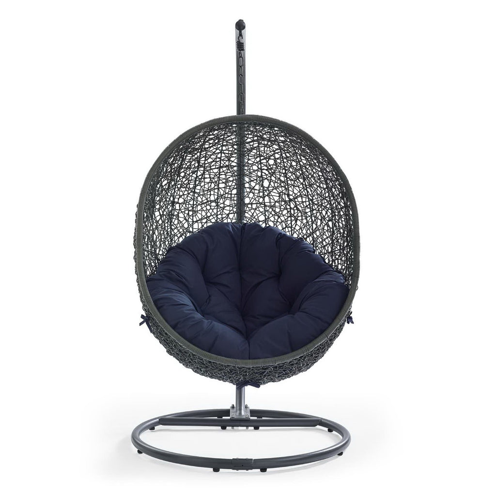 Hide Outdoor Patio Swing Chair With Stand - Gray Navy