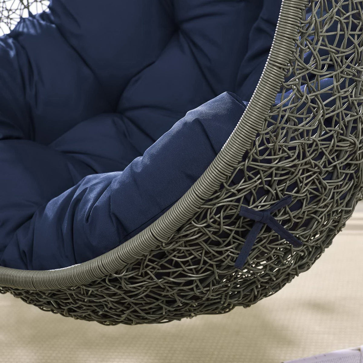 Hide Outdoor Patio Swing Chair With Stand - Gray Navy