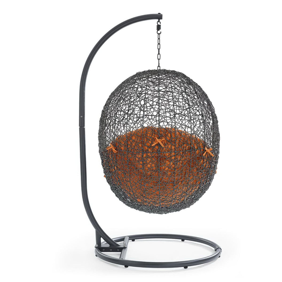 Hide Outdoor Patio Swing Chair With Stand - Gray Orange