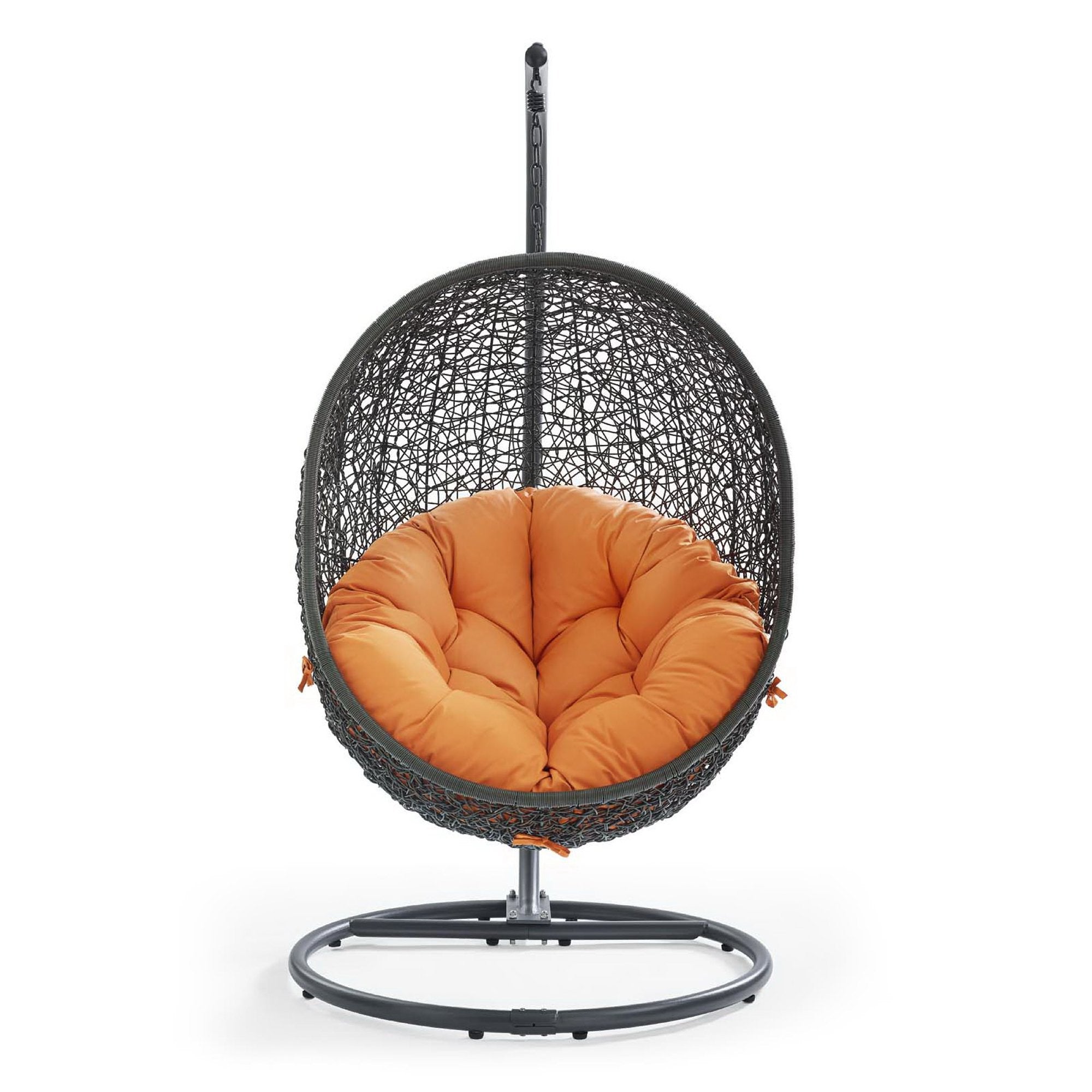 Hide Outdoor Patio Swing Chair With Stand - Gray Orange