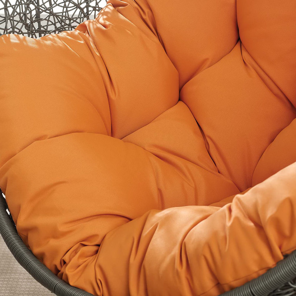 Hide Outdoor Patio Swing Chair With Stand - Gray Orange