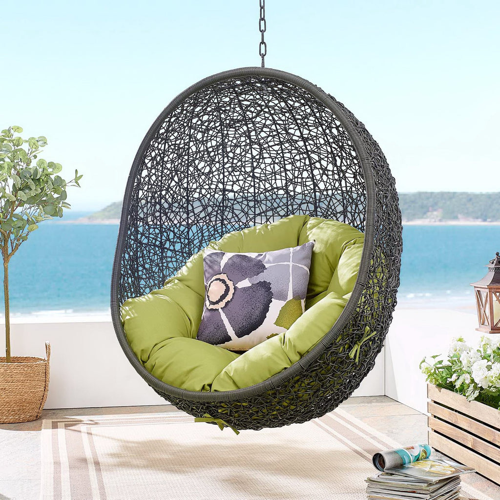 Hide Outdoor Patio Swing Chair With Stand - Gray Peridot