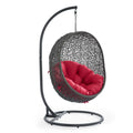 Hide Outdoor Patio Swing Chair With Stand - Gray Red