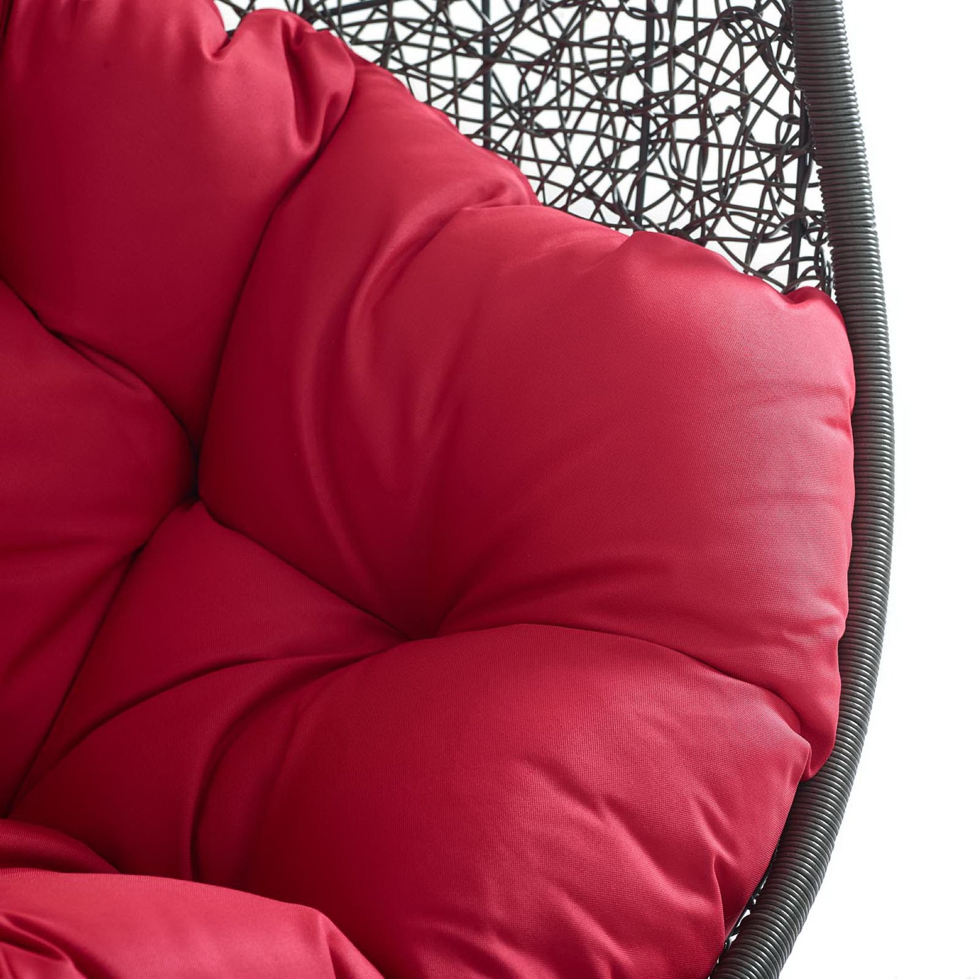 Hide Outdoor Patio Swing Chair With Stand - Gray Red