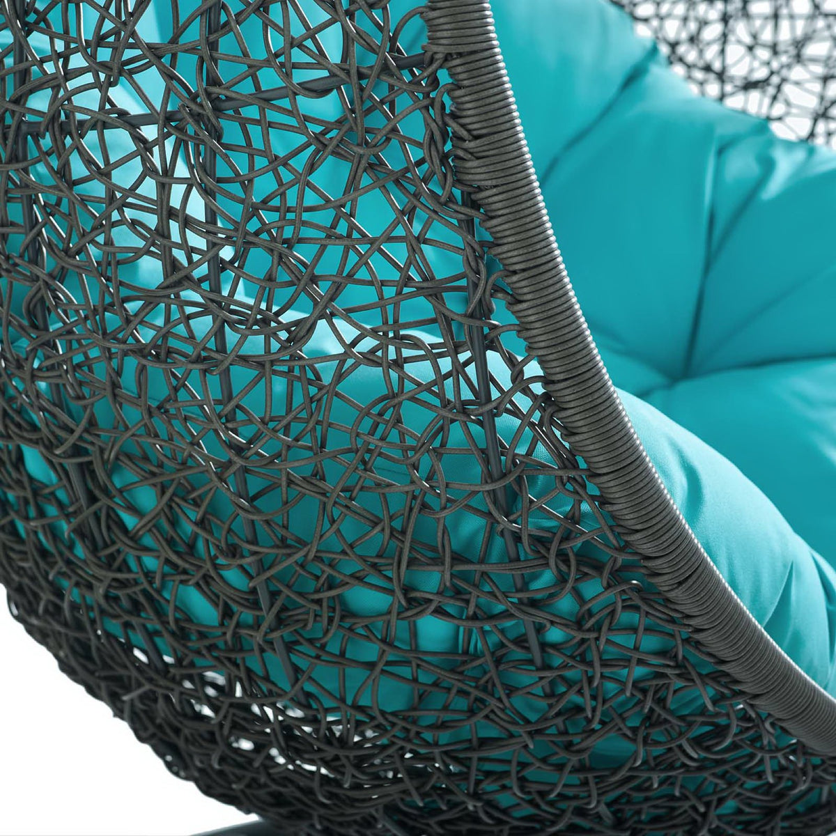 Hide Outdoor Patio Swing Chair With Stand - Gray Turquoise