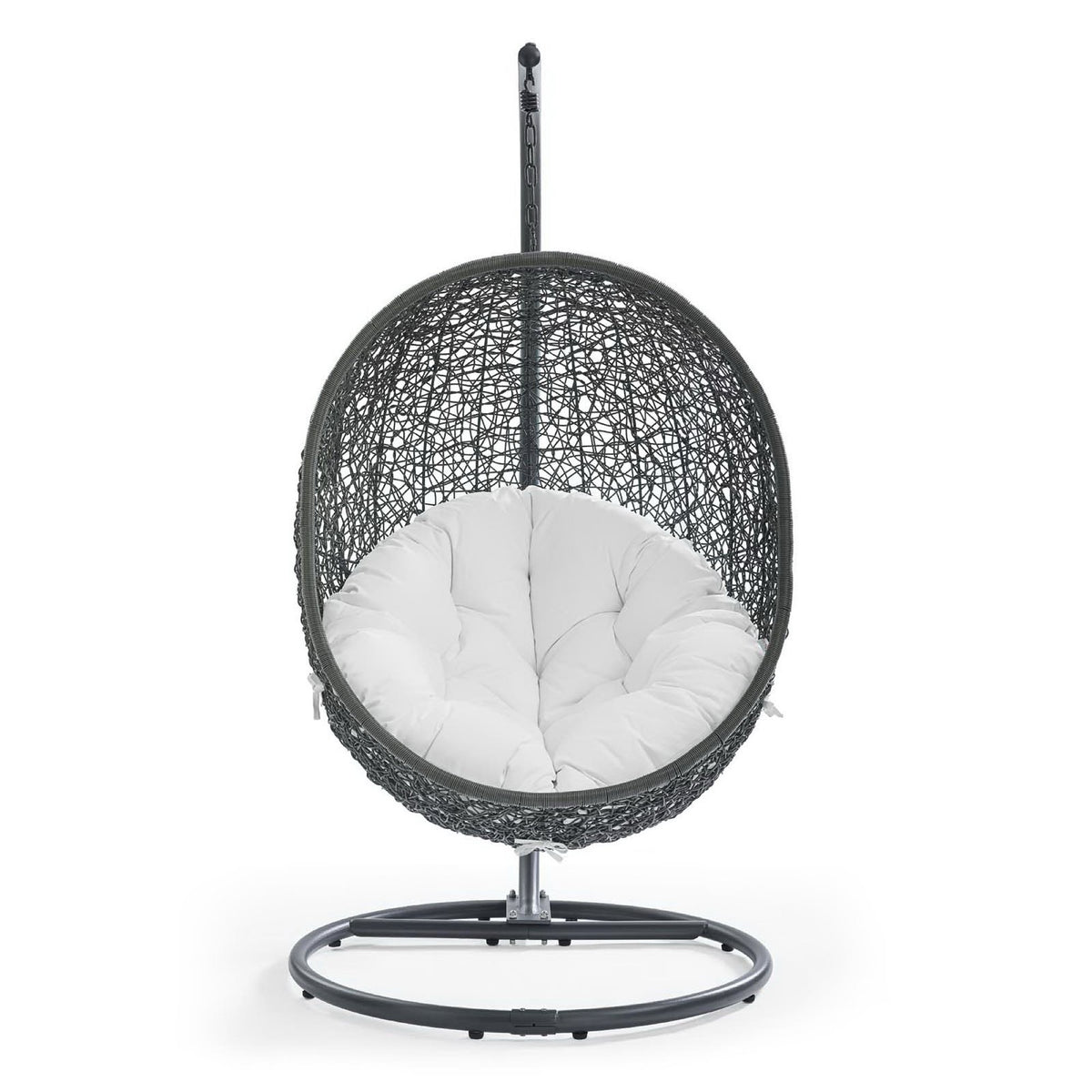 Hide Outdoor Patio Swing Chair With Stand - Gray White