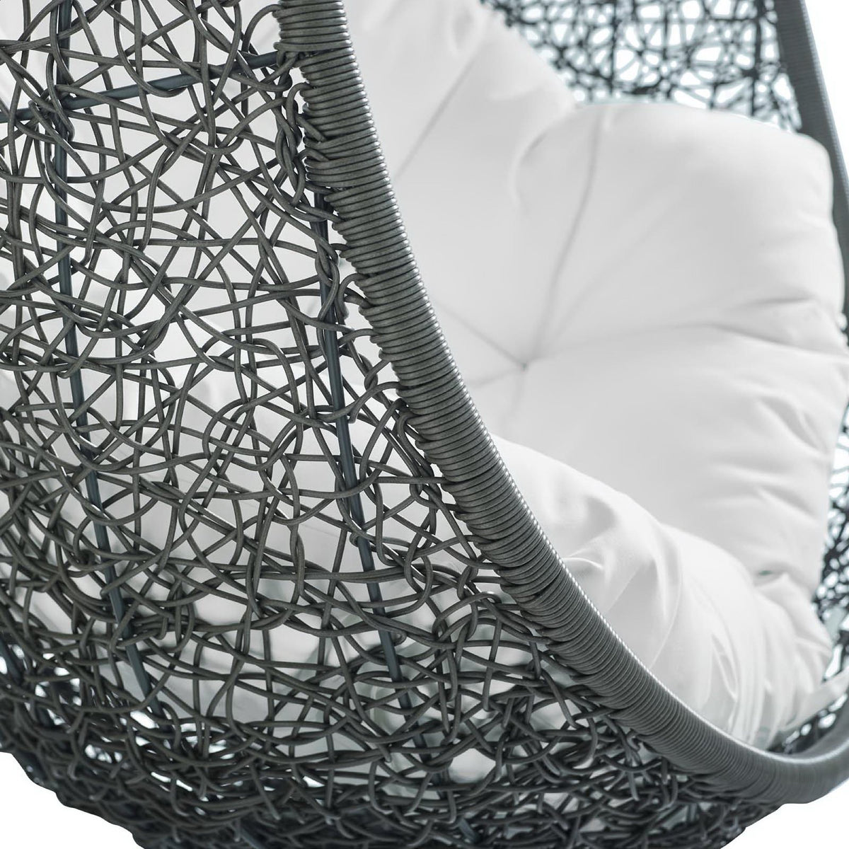 Hide Outdoor Patio Swing Chair With Stand - Gray White
