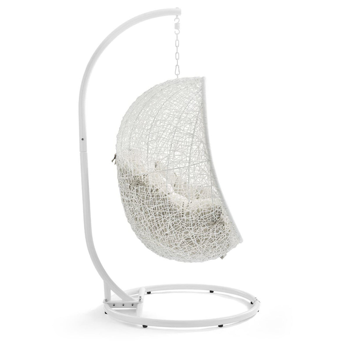 Hide Outdoor Patio Swing Chair With Stand - White Beige