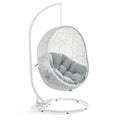 Hide Outdoor Patio Swing Chair With Stand - White Gray