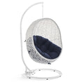 Hide Outdoor Patio Swing Chair With Stand - White Navy