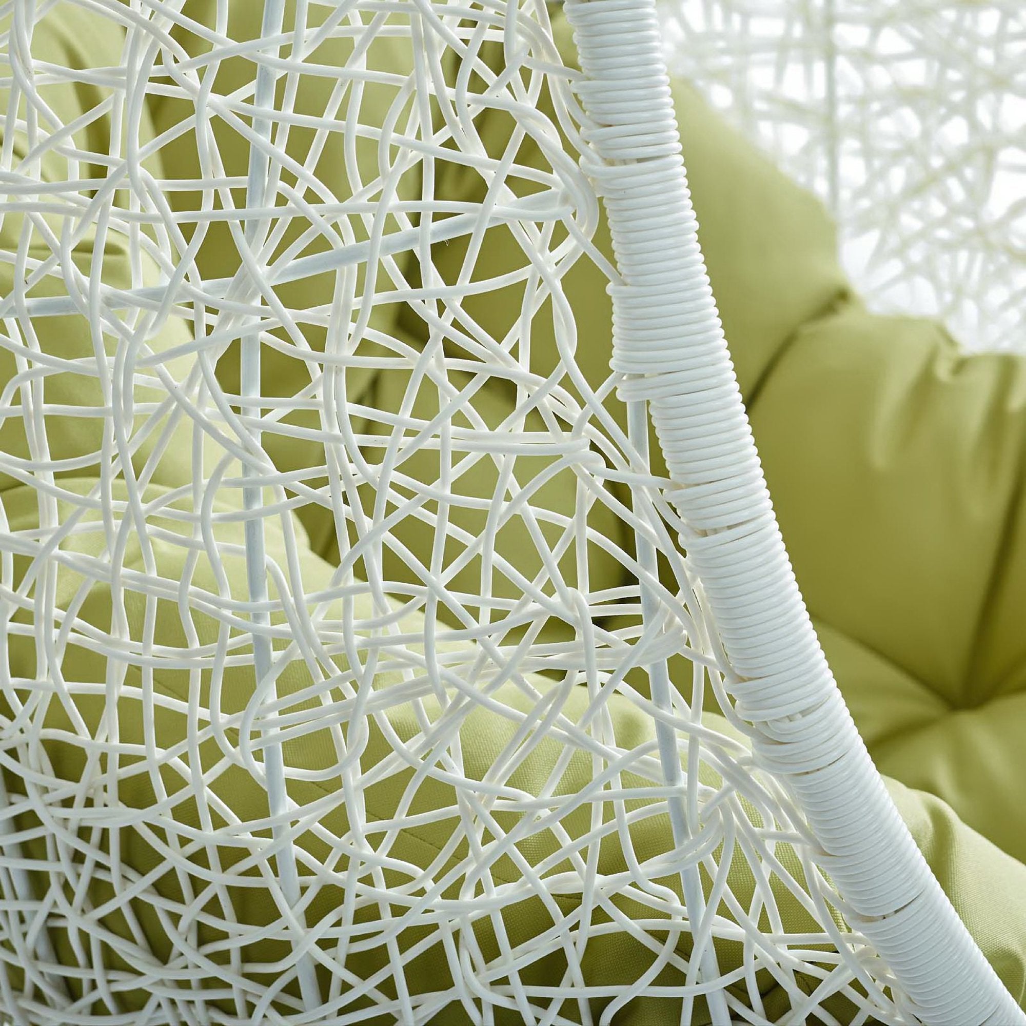 Hide Outdoor Patio Swing Chair With Stand - White Peridot