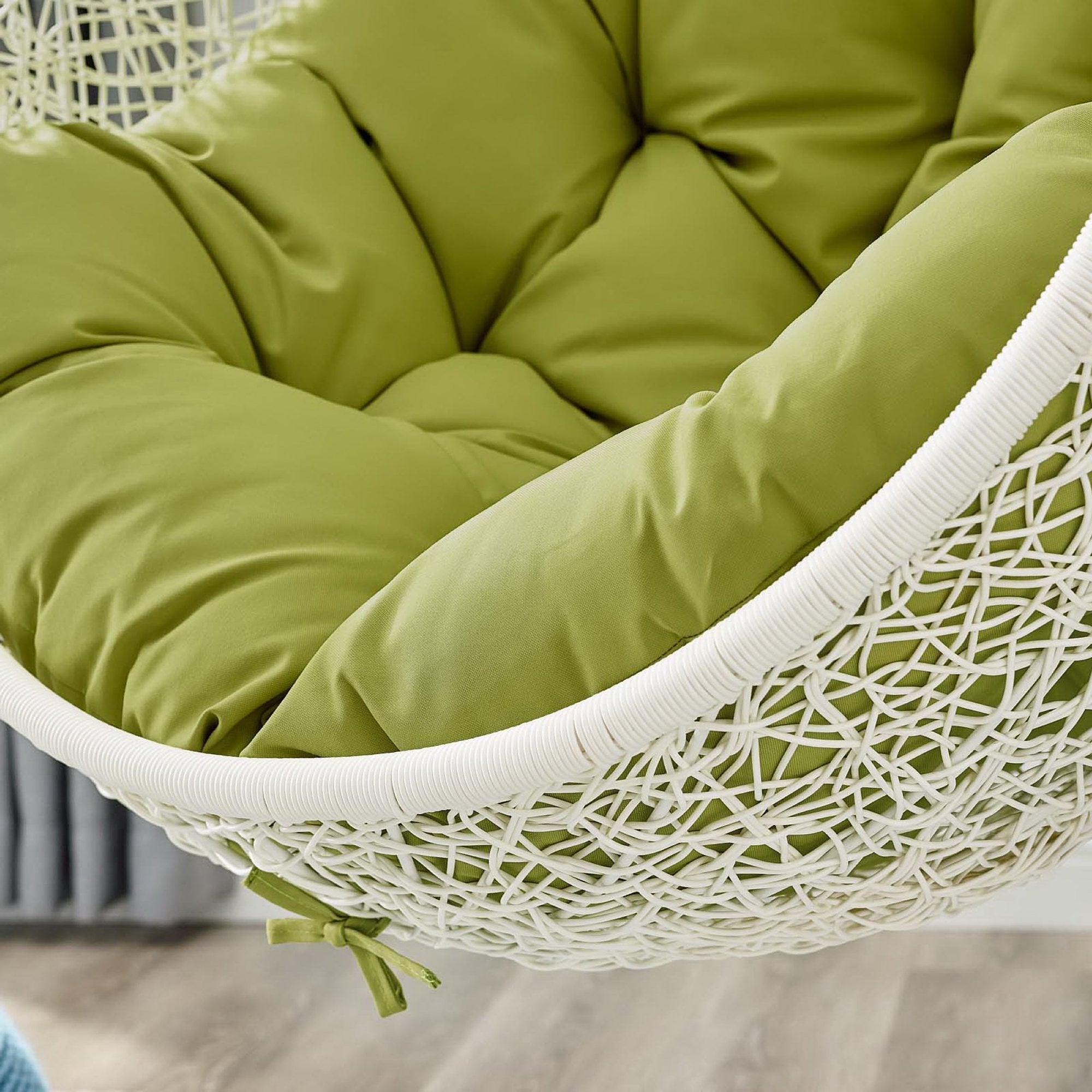 Hide Outdoor Patio Swing Chair With Stand - White Peridot